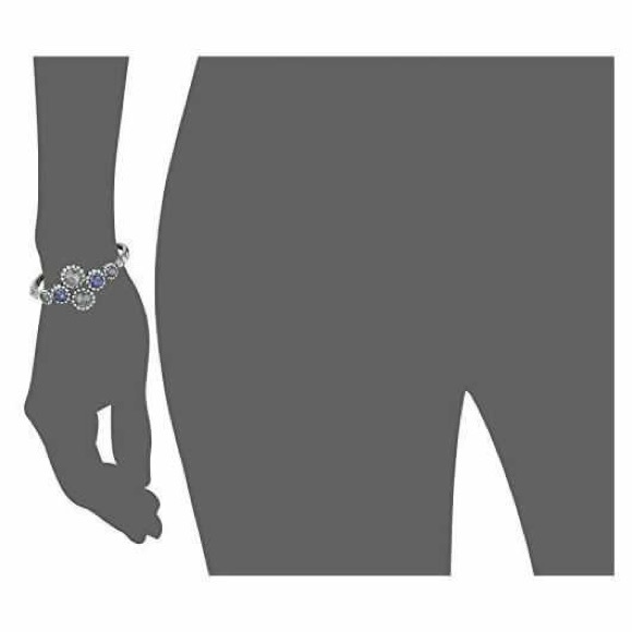 Betsey Johnson Lady Lock Crackle Glass Bangle - Picture 4 of 4